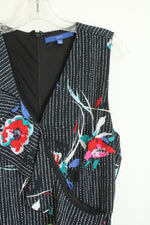 APT.9 Black Floral Sleeveless V-Neck Ruffle Jumpsuits | 14