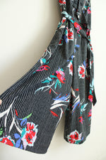 APT.9 Black Floral Sleeveless V-Neck Ruffle Jumpsuits | 14