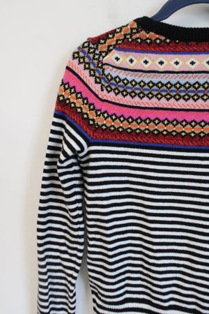 NEW Gap Black & White Striped Ski Sweater | XS