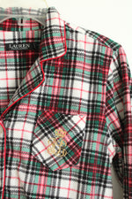 Ralph Lauren 2 Piece Red Green Flannel Plaid Pajamas | MED
