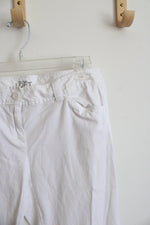 Ann Taylor Loft Original Crop White Pants | 0