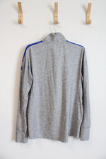 Under Armour Gray & Blue Off-Set 1/4 Zip Lightweight Jacket | L