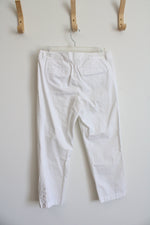 Ann Taylor Loft Original Crop White Pants | 0