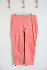 Chico's Perfect Stretch Girlfriend Slim Leg Ankle Coral Pants | 2 (12)