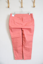 Chico's Perfect Stretch Girlfriend Slim Leg Ankle Coral Pants | 2 (12)