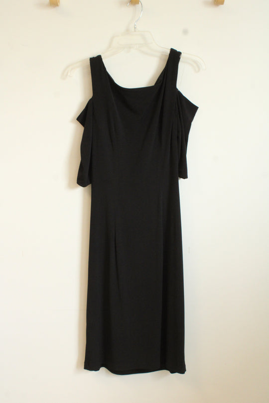 New Connected Apparel Black Cold Shoulder Dress | 6