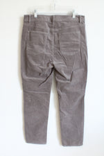 Talbots High-Waist Straight Leg Gray Corduroy Pants | 10