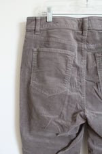 Talbots High-Waist Straight Leg Gray Corduroy Pants | 10