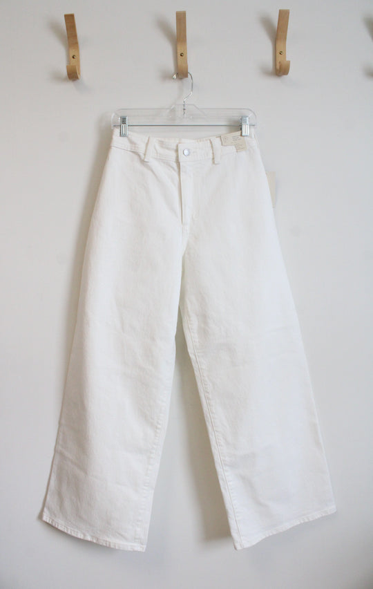 NEW Universal Thread High Rise Sailor Wide Leg White Jeans | 6