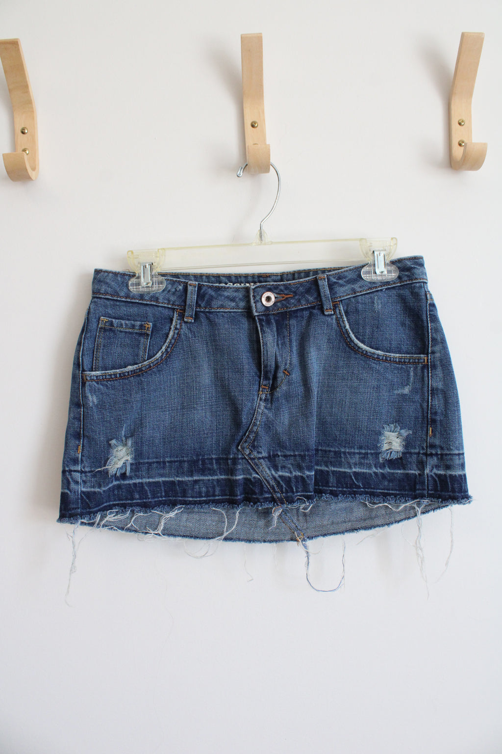 Mossimo Supply Co Ripped Jean Skirt | 5
