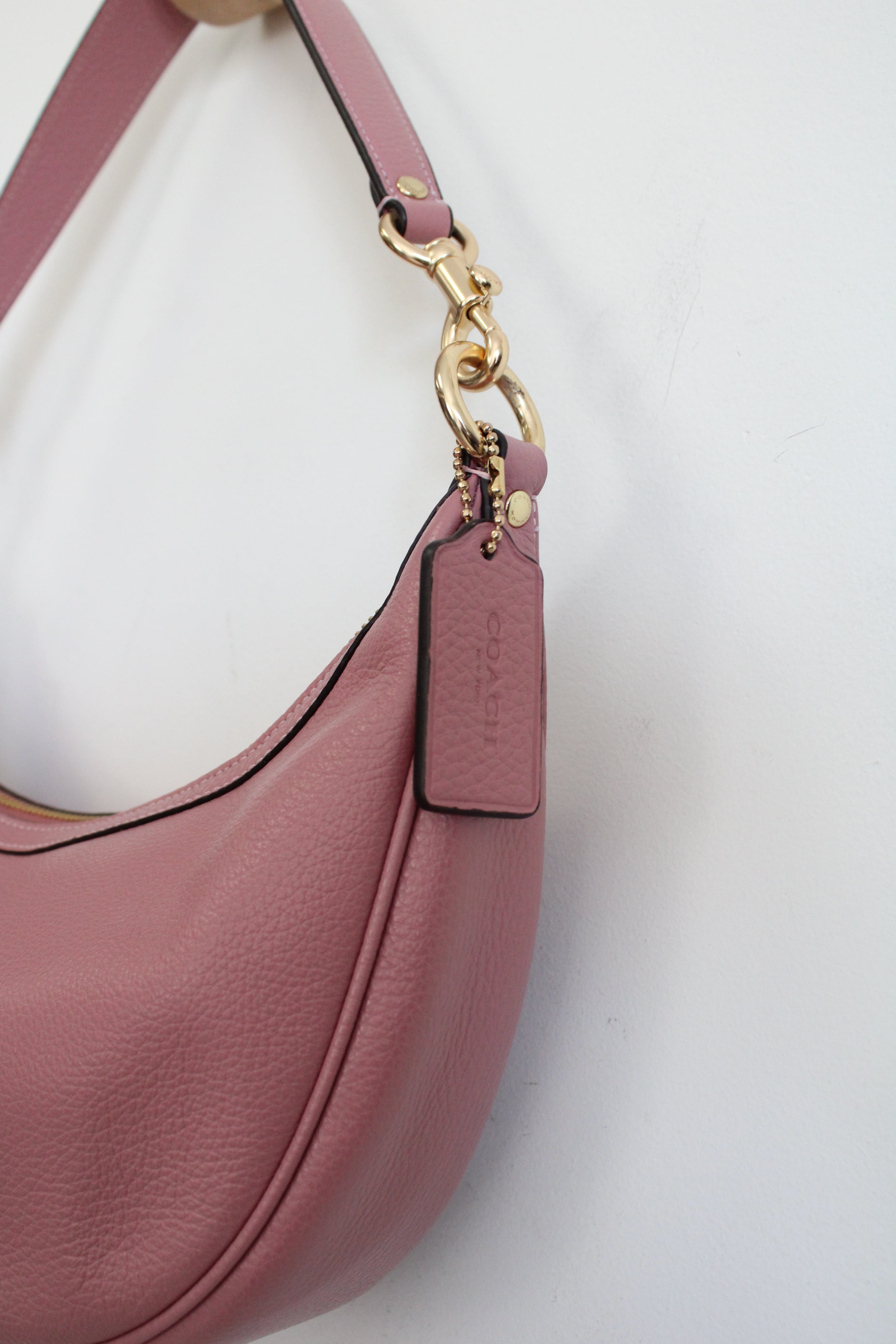 Coach Pink Leather Aria Shoulder Bag