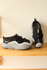 HOKA One Ora Primo Black Carbon Gray & White Slip-on Recovery Shoes | 8.5