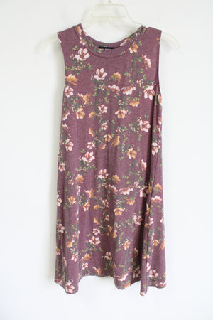 A. Byer Dusty Purple Floral Dress | M