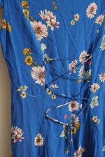 NEW Aeropostale Blue Floral Button Down Dress | XS