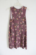 A. Byer Dusty Purple Floral Dress | M