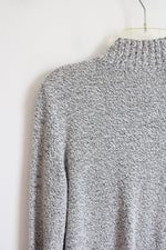 Karen Scott White & Black Zip-Up Sweater | S