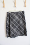 J. Crew Embellished Gray Plaid Skirt | 12