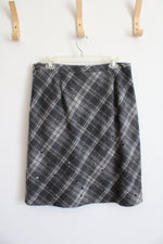 J. Crew Embellished Gray Plaid Skirt | 12