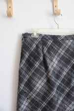 J. Crew Embellished Gray Plaid Skirt | 12