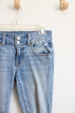 American Eagle Outfitters Artist Crop Stretch Light Wash Jeans | 0