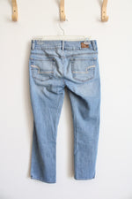 American Eagle Outfitters Artist Crop Stretch Light Wash Jeans | 0