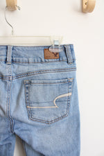 American Eagle Outfitters Artist Crop Stretch Light Wash Jeans | 0