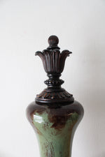 Ornate Green & Brown Pedestal Urn