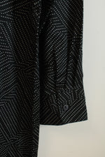 Foxcroft Wrinkle Free Black and White Dot Collared Button-down Dress | 12