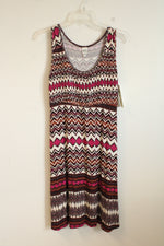 NEW Sangria Pink and Orange Printed Dress | M