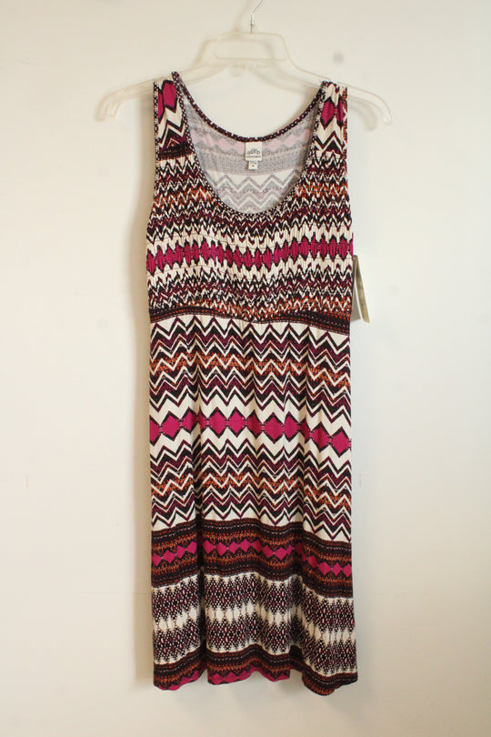 NEW Sangria Pink and Orange Printed Dress | M