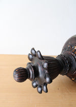 Ornate Green & Brown Pedestal Urn
