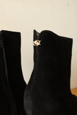 Dune London Obsessive 2 Black Genuine Leather Suede Boots | 7