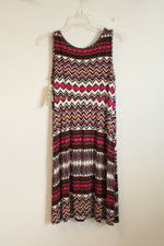 NEW Sangria Pink and Orange Printed Dress | M