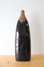 Brown Glazed Ceramic Oblong Vase | 18"