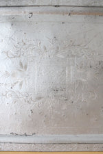 Vintage Hammered Aluminum Etched A.R.E. Dec. 25 1894 Tray