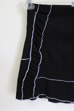 Urban Outfitters Black Fitted Stitched Skirt | XS