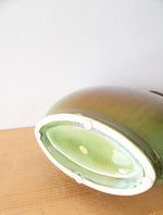 Vintage Brown & Green Glazed Narrow Round Vase