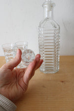 Cut Glass Whiskey Decanter & Glasses