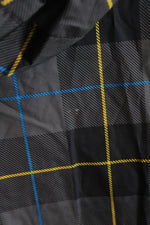 Burton Gray Black Blue & Yellow Plaid Rain Jacket | XL