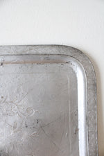 Vintage Hammered Aluminum Etched A.R.E. Dec. 25 1894 Tray