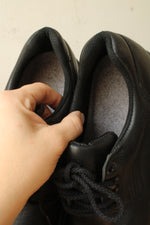 Red Wing Black Leather Steel Toe Work Oxfords | 9.5