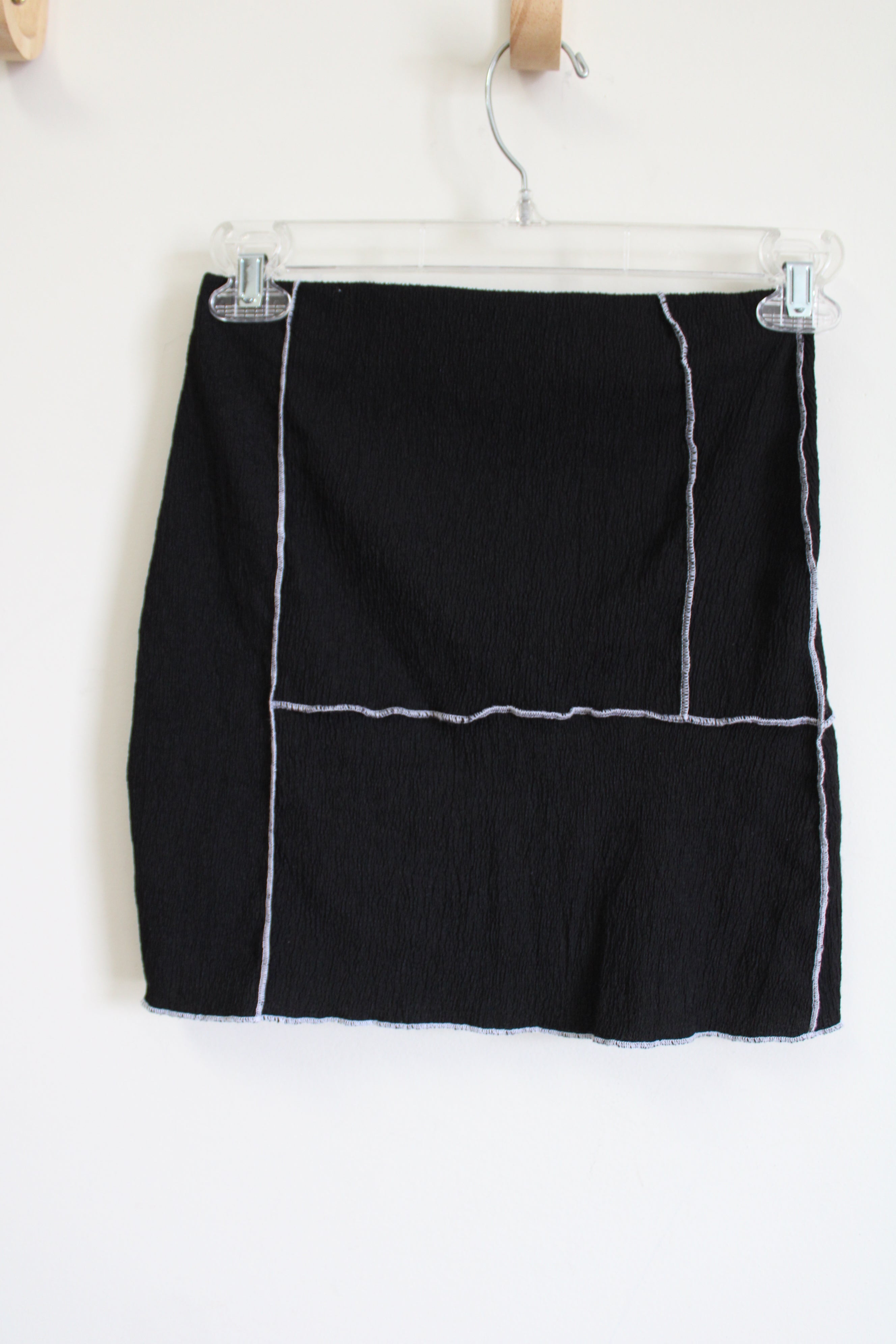 Urban Outfitters Black Fitted Stitched Skirt | XS