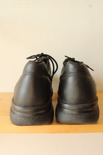 Red Wing Black Leather Steel Toe Work Oxfords | 9.5