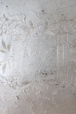 Vintage Hammered Aluminum Etched A.R.E. Dec. 25 1894 Tray