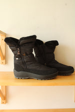 Pajar Women's Valentina Black Zip Faux Fur Foldover Boots | 9.5