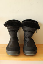 Pajar Women's Valentina Black Zip Faux Fur Foldover Boots | 9.5
