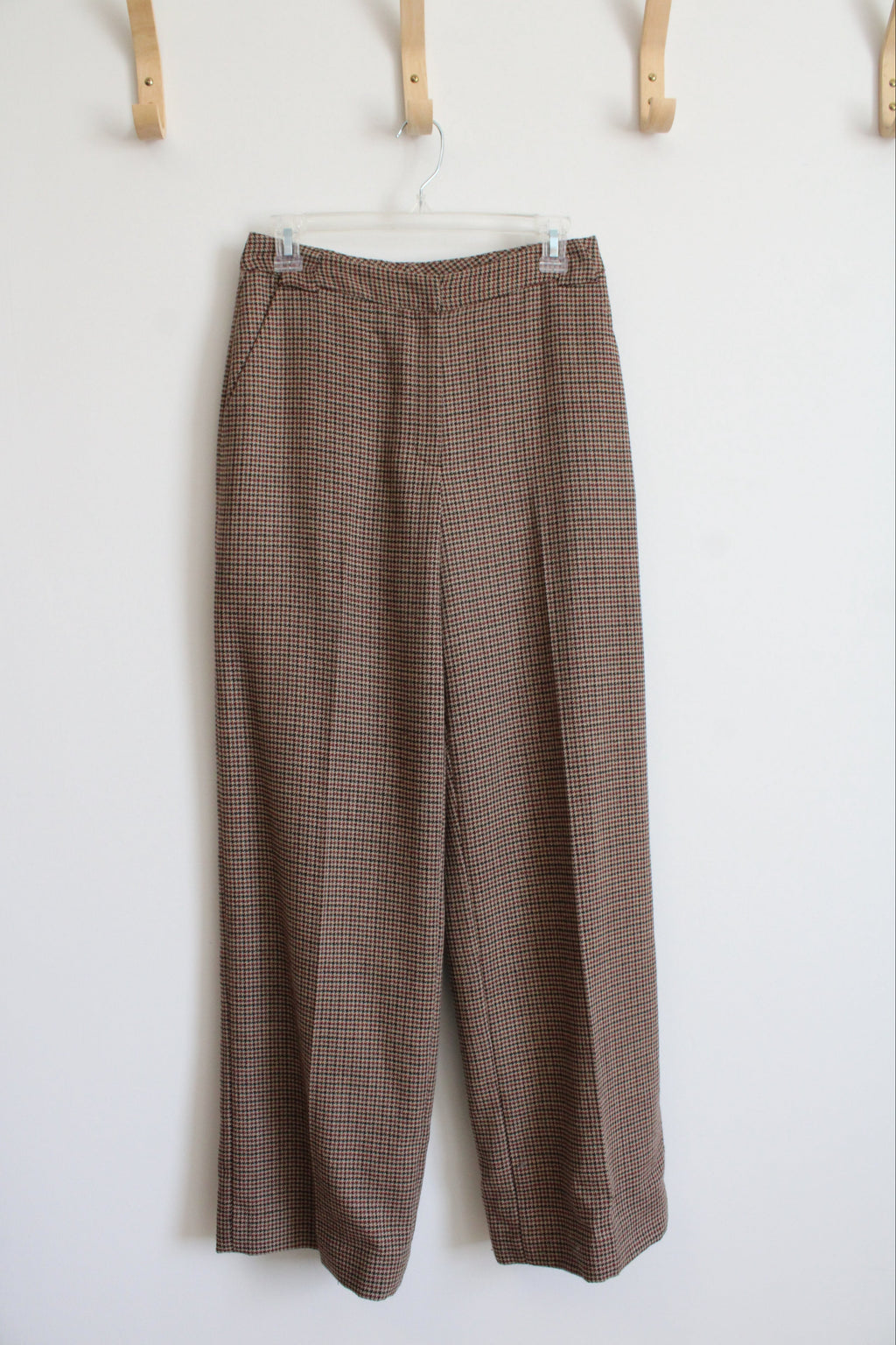 Rena Rowen Brown Tweed Plaid Dress Pants | 4