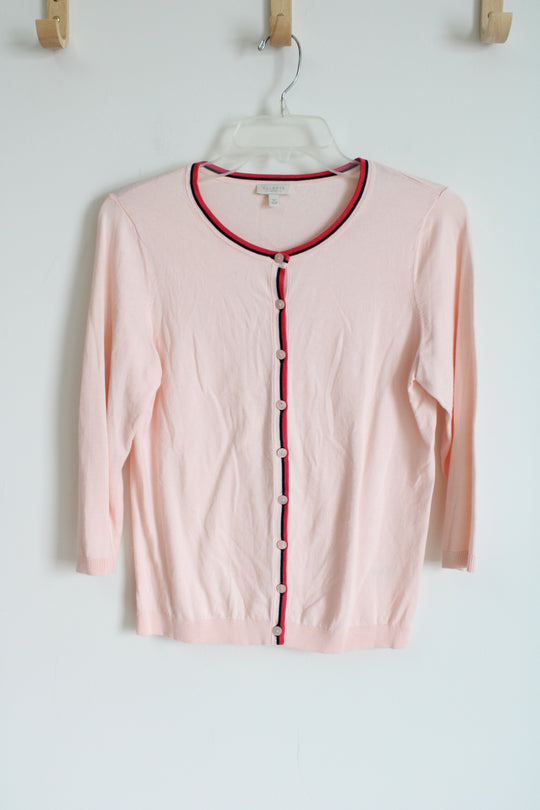 Talbots Light Pink Knit Cardigan | S Petite