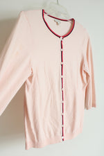 Talbots Light Pink Knit Cardigan | S Petite