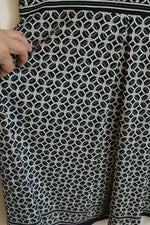 New Max Studio Green and Navy Printed Stretch Dress | M